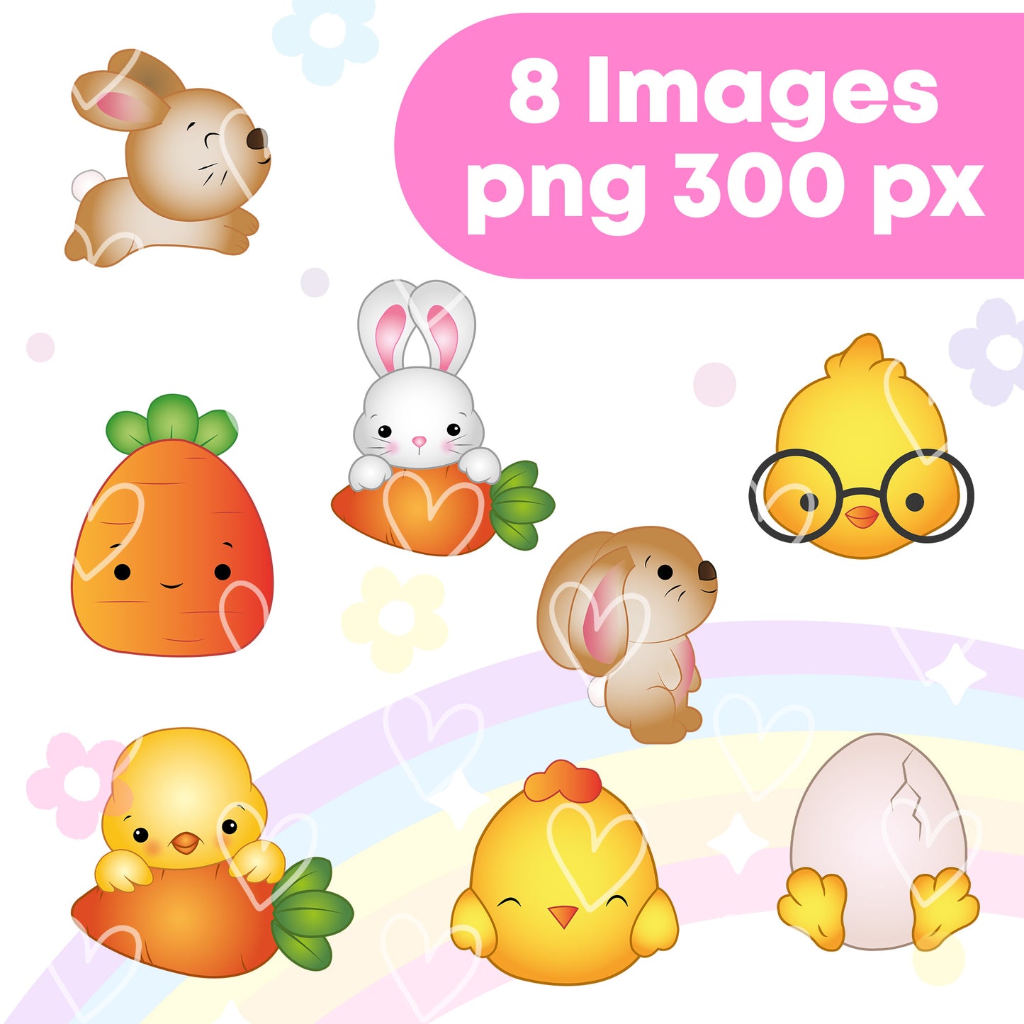 Pâques - Bundle images png 300px