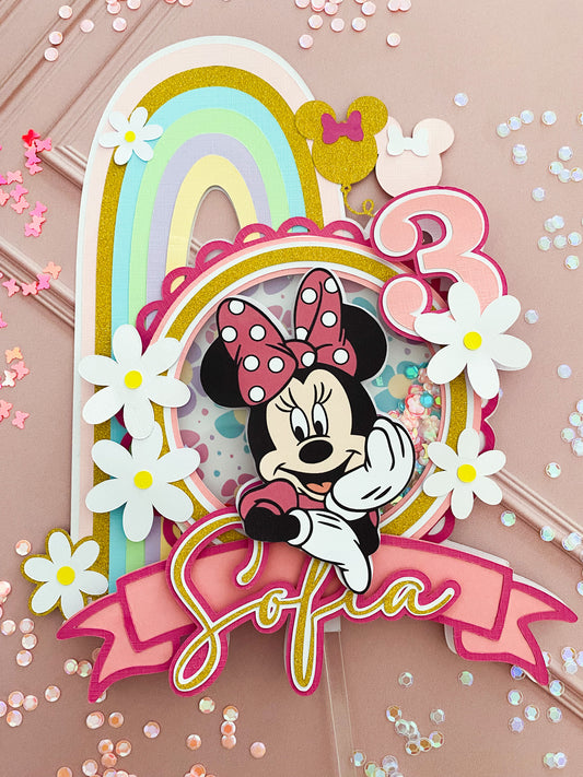 Topper Cake Minnie - fleurs
