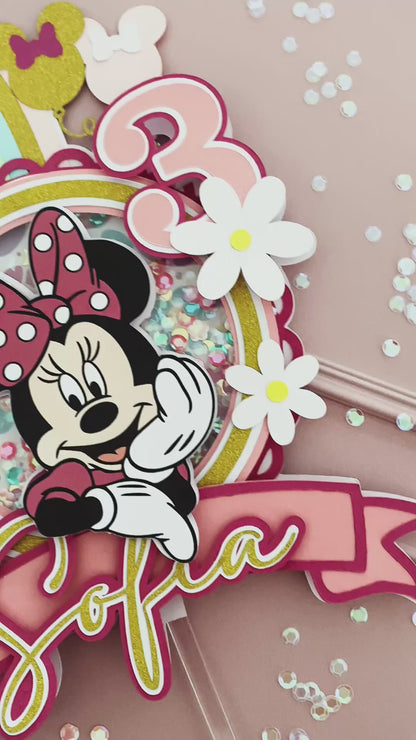 Topper Cake Minnie - fleurs